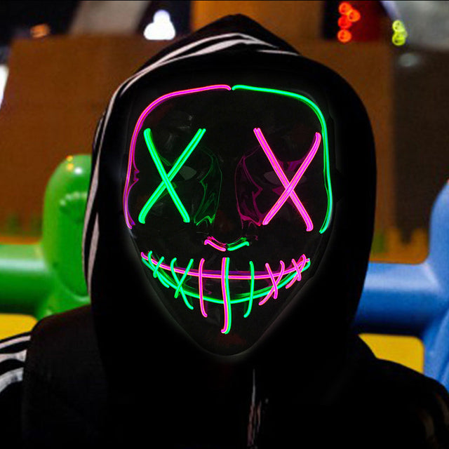 LED Light-Up Cosplay Mask