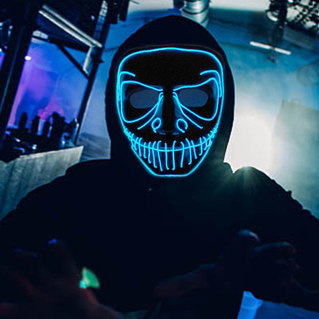 LED Light-Up Cosplay Mask
