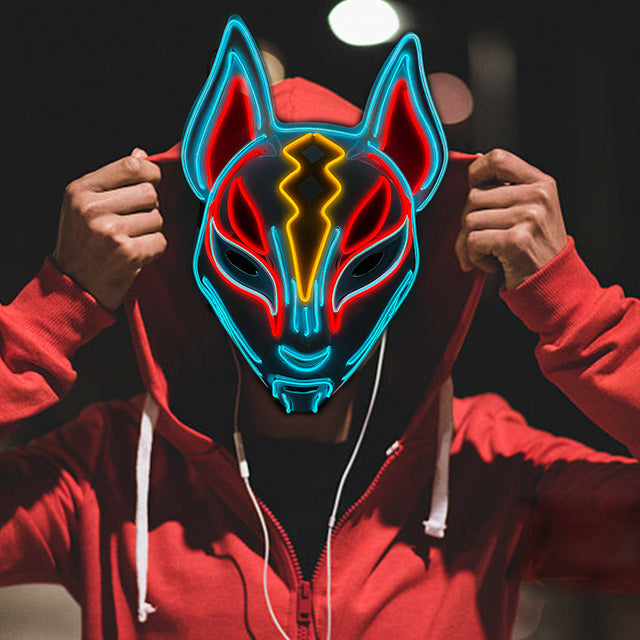LED Light-Up Cosplay Mask