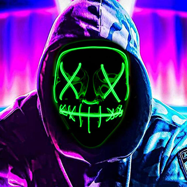 LED Light-Up Cosplay Mask