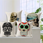 Personalized Photo and Mexican Skull Pillow Cover Options