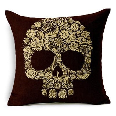 Personalized Photo and Mexican Skull Pillow Cover Options