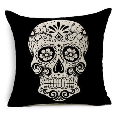 Personalized Photo and Mexican Skull Pillow Cover Options