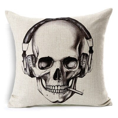 Personalized Photo and Mexican Skull Pillow Cover Options