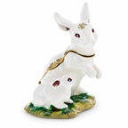 Bunny Family Jeweled Trinket Box Figurine by BestPysanky