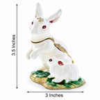Bunny Family Jeweled Trinket Box Figurine by BestPysanky