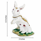 Bunny Family Jeweled Trinket Box Figurine by BestPysanky