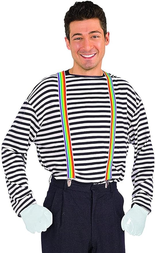 Unisex Rainbow Suspenders, One Size by Masquerade