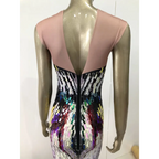 Rainbow Gradient Sequin Evening Dress Female Singer Costume