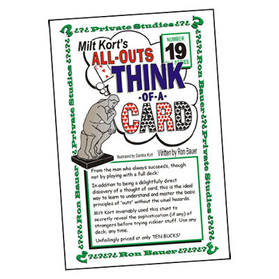 Ron Bauer Series: #19 - Milt Kort's All Outs Think of a Card by Murphy's Magic Supplies, Inc.