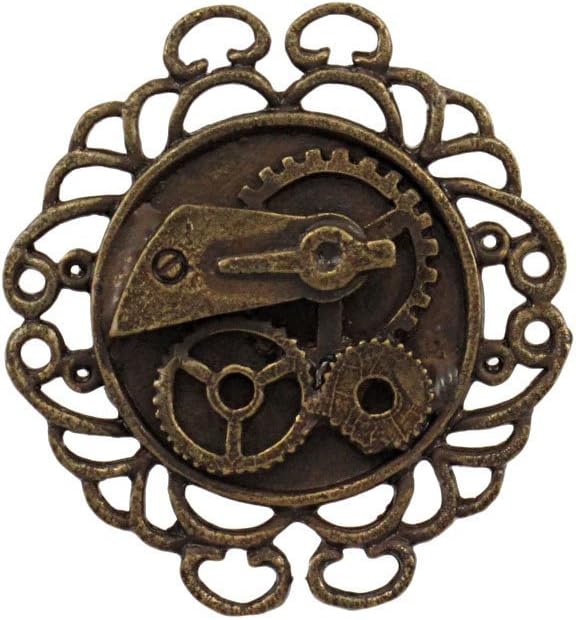 Steampunk Single Gear Ring Antique by Masquerade