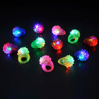 LED Light Up Jelly Rubber Rings Pack of 5 Squishy rings for parties, events, or rewards. by Masquerade