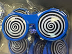 Blue X-Ray Hypnotizing Sunglasses with Swirl Lens by HalloweenStore.com