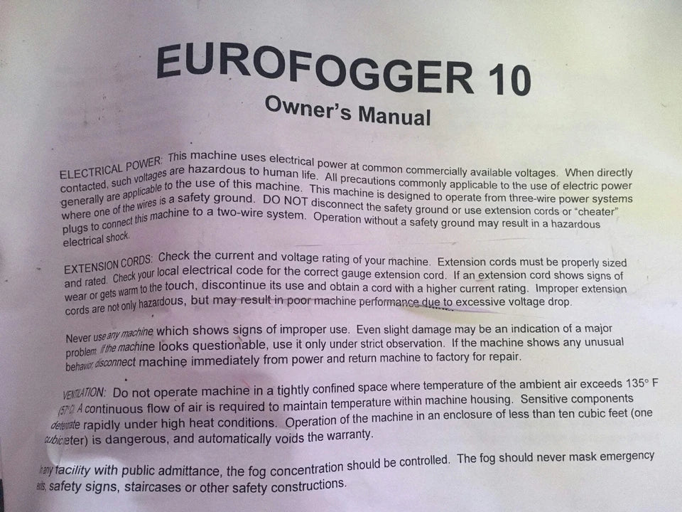 Eurofogger 10 High Power Portable Fog Generator Machine by TPR 120V by HalloweenStore.com