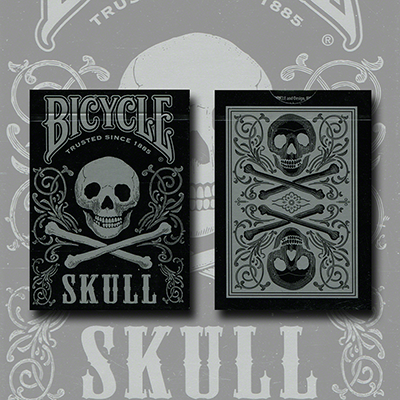 Bicycle Skull Metallic (Silver) USPCC by Gambler's Warehouse by Murphy's Magic Supplies, Inc.