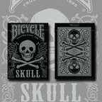 Bicycle Skull Metallic (Silver) USPCC by Gambler's Warehouse by Murphy's Magic Supplies, Inc.