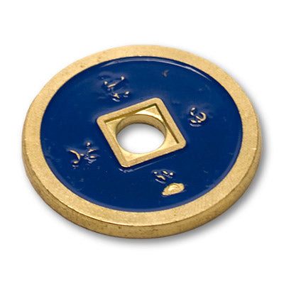 Chinese Coin (CH0021) Blue & Red by Tango Magic by Murphy's Magic Supplies, Inc.