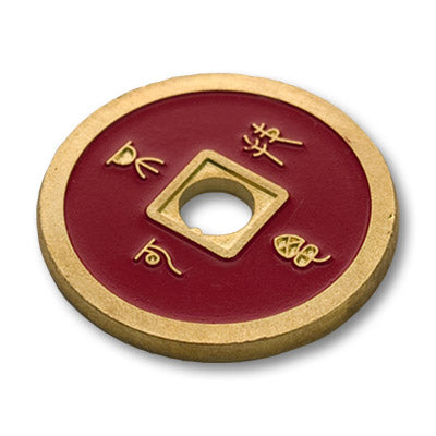 Chinese Coin (CH0021) Blue & Red by Tango Magic by Murphy's Magic Supplies, Inc.