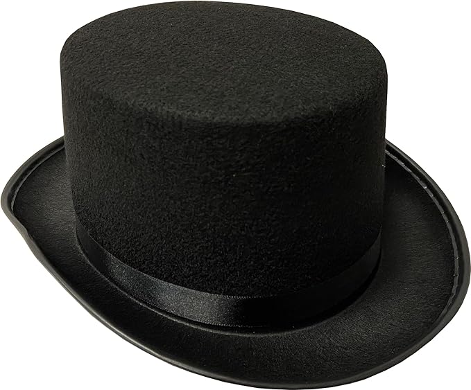 Black Felt Top Hat by Masquerade
