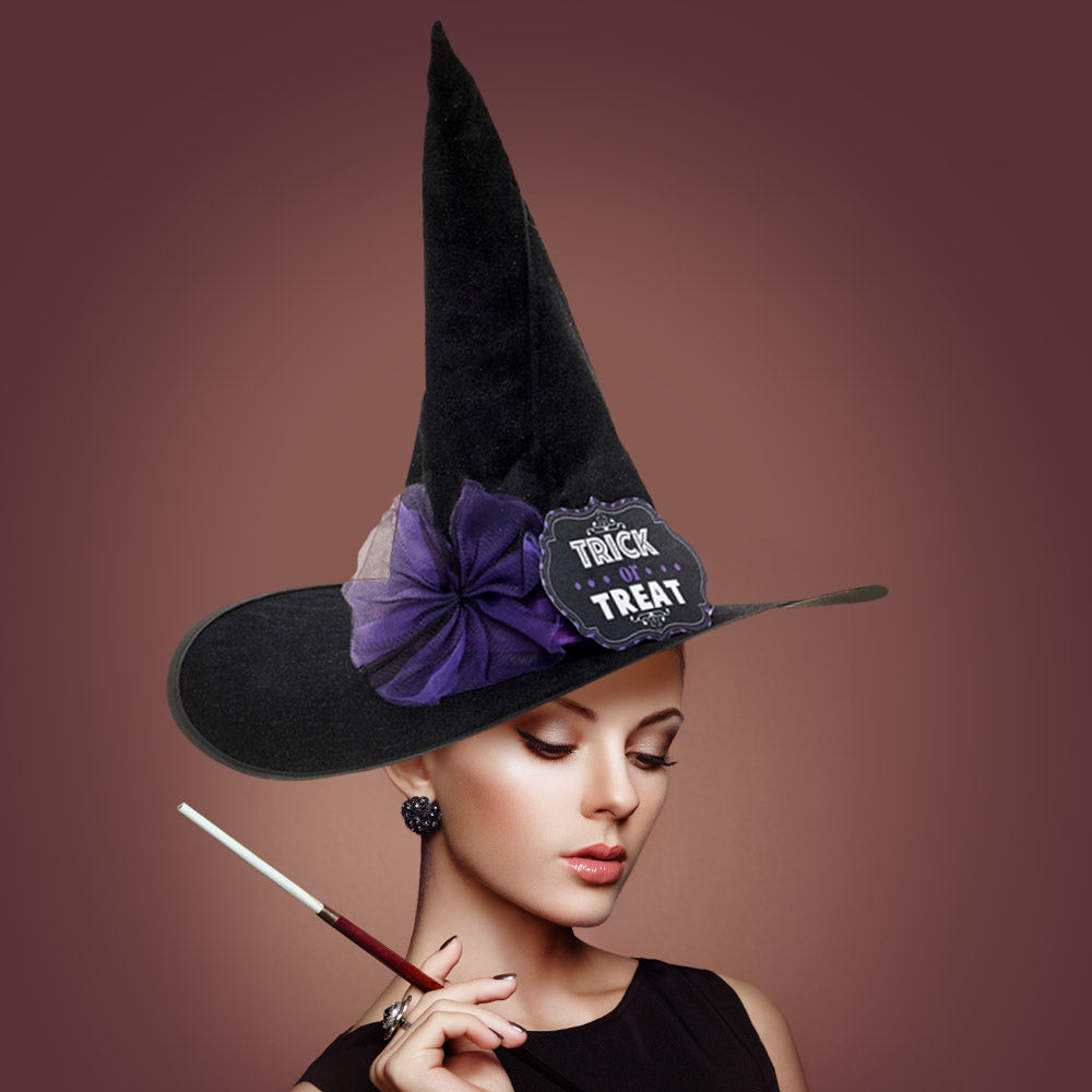 Trick Or Treat Message Halloween Witch Hat by Madeline Love