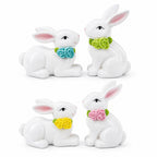 Set of 4 Porcelain Easter Bunnies 4 Inches by BestPysanky