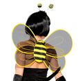 Sexy Sheer Bumblebee Black and Yellow Costume Wings Accessory by HalloweenStore.com