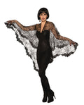 Black Lacey Bat Poncho Spiderweb Adult Pullover by HalloweenStore.com
