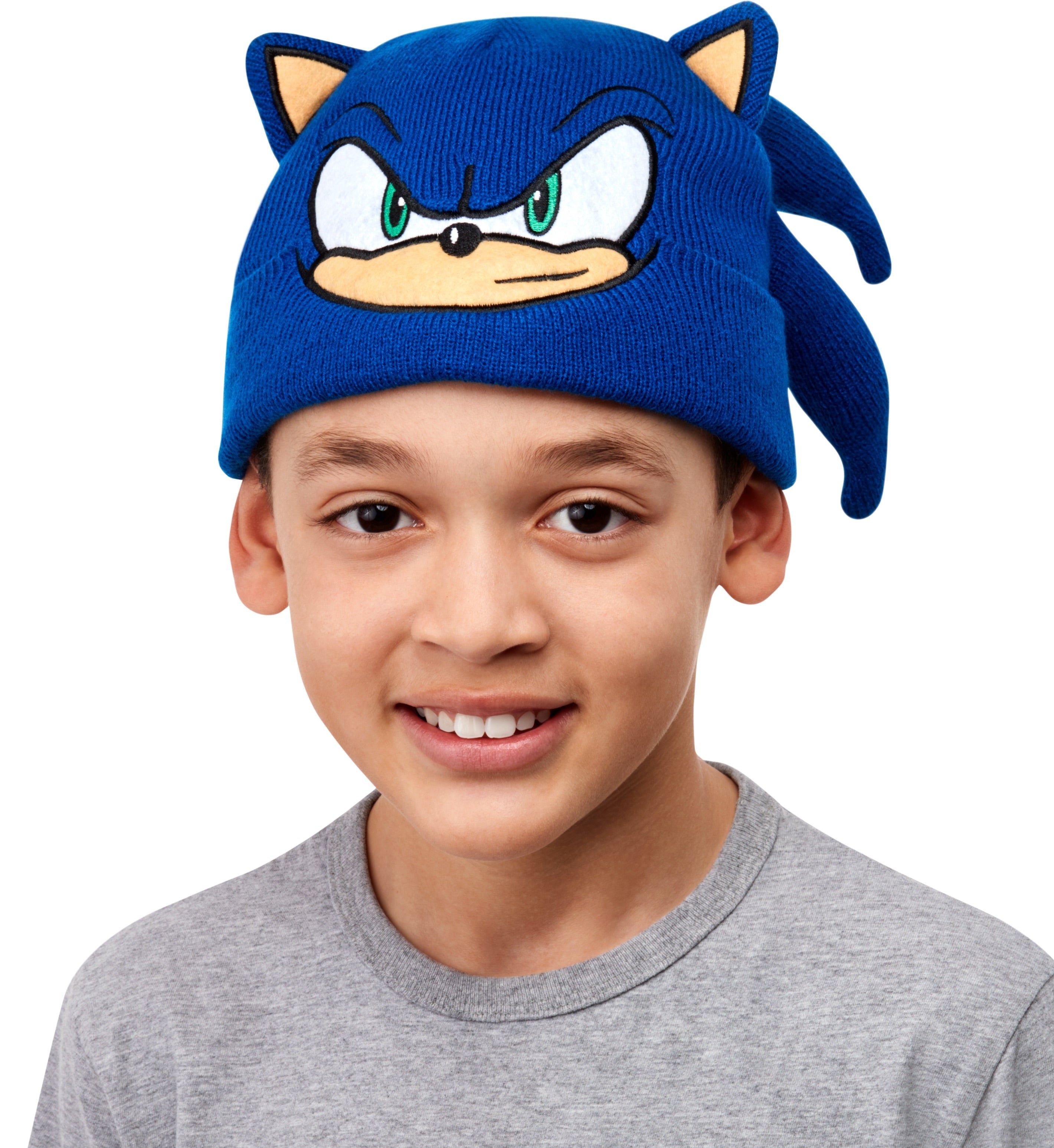 Sonic The Hedgehog Blue Beanie Stocking Cap Child Hat by HalloweenStore.com