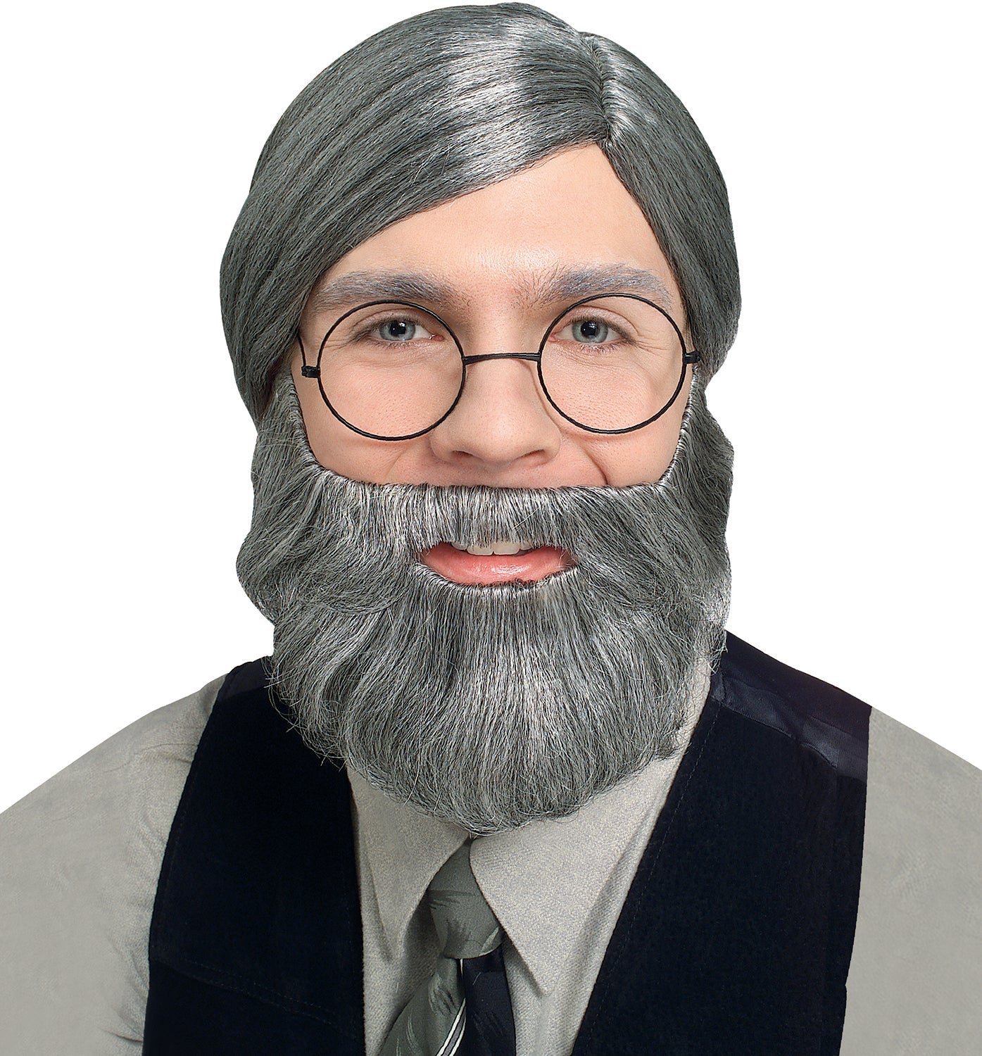 Adult Character Beard Costume Accessory, Grey, One Size by HalloweenStore.com