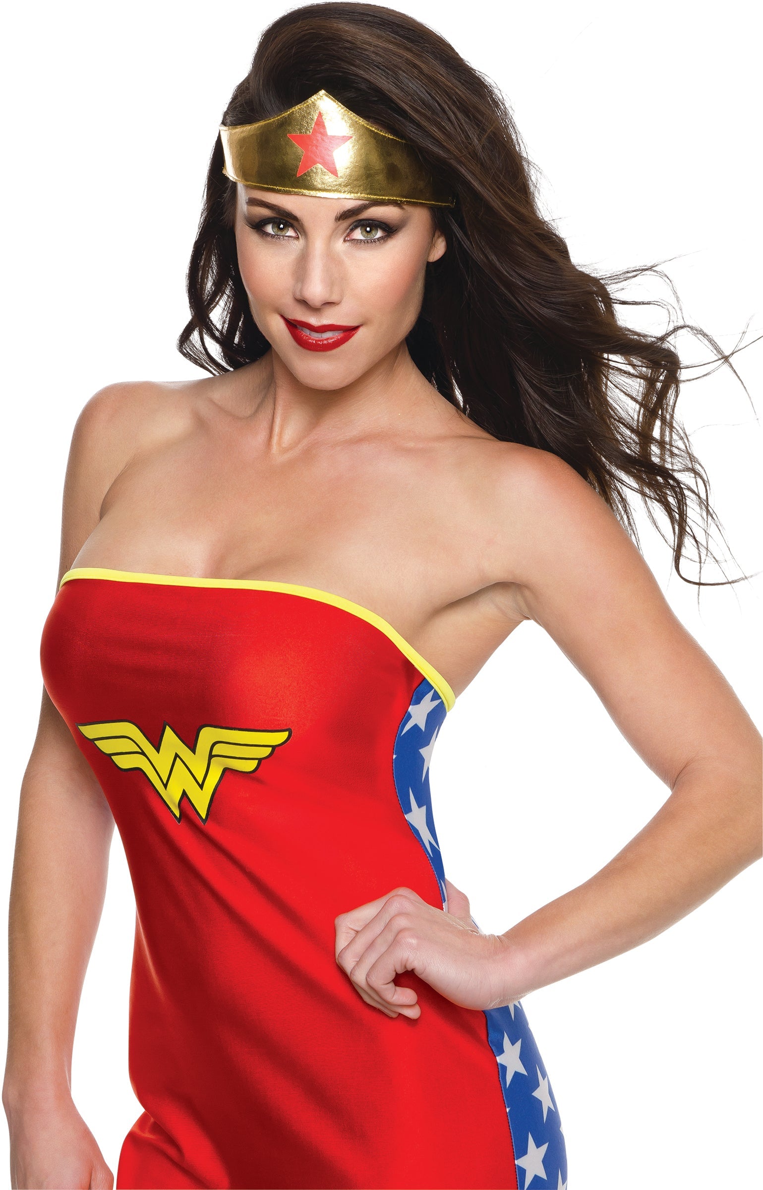 Women's Wonder Woman Fabric Tiara Headband Costume Accessory by HalloweenStore.com