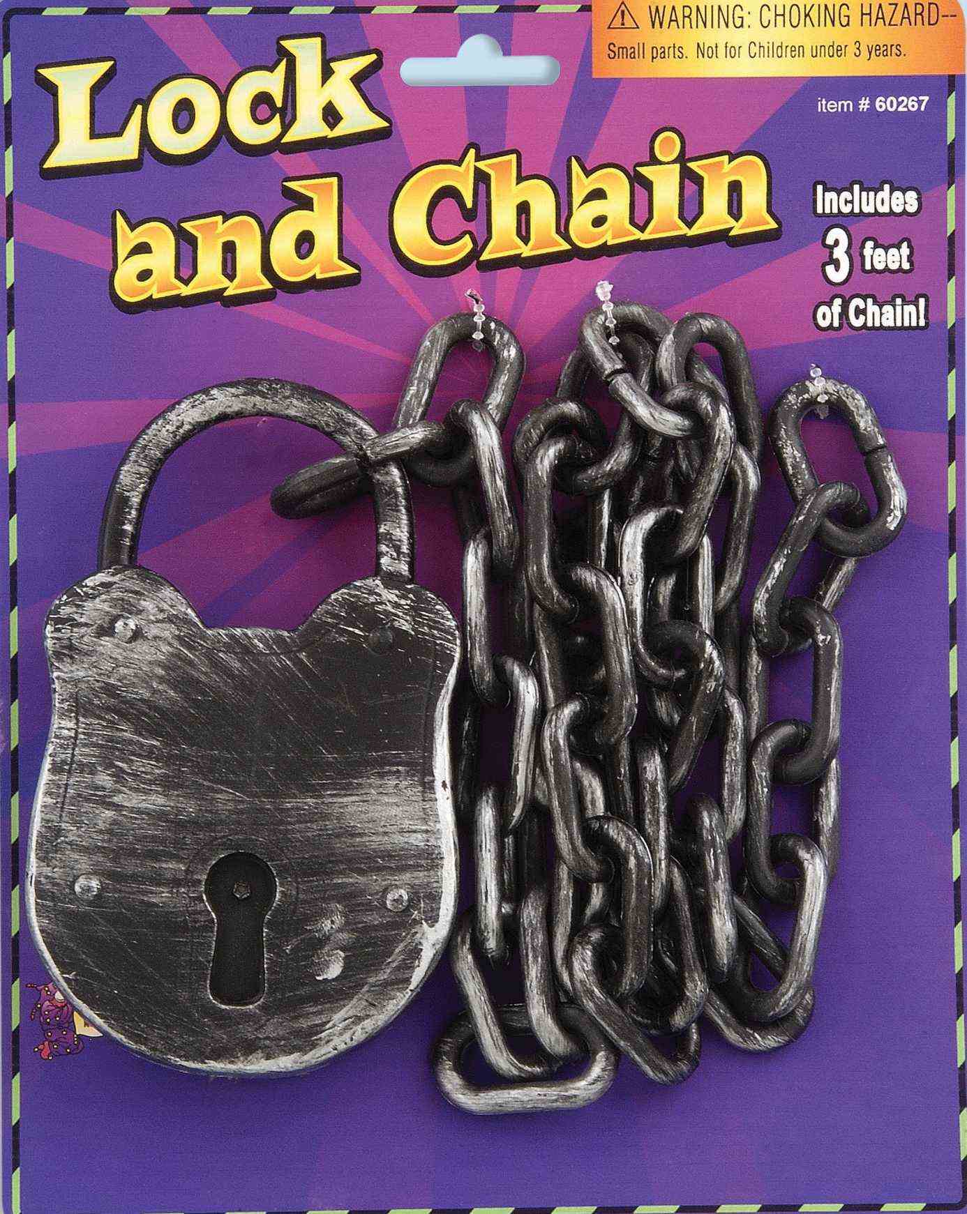 Realistic Lock and Chain Prisoner Convict Jailbird Accessory by HalloweenStore.com