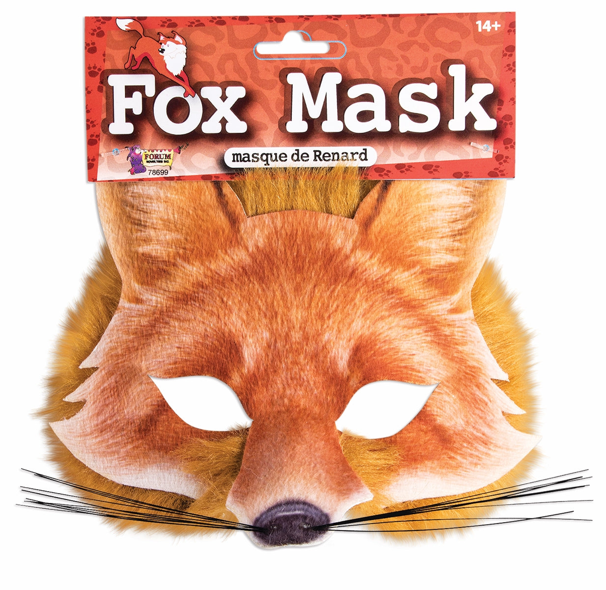Fox Adult Animal Half Mask by HalloweenStore.com