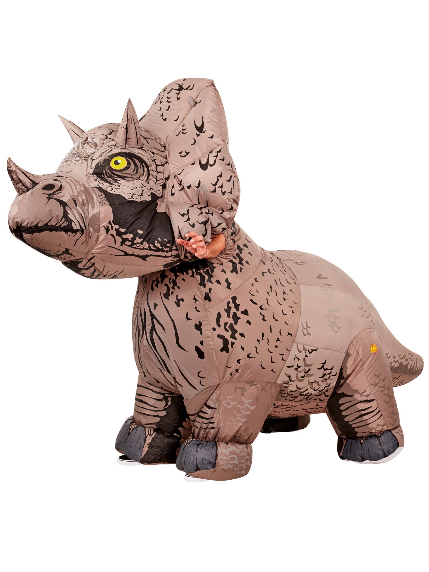 Triceratops Dinosaur Costume Adult Inflatable by HalloweenStore.com