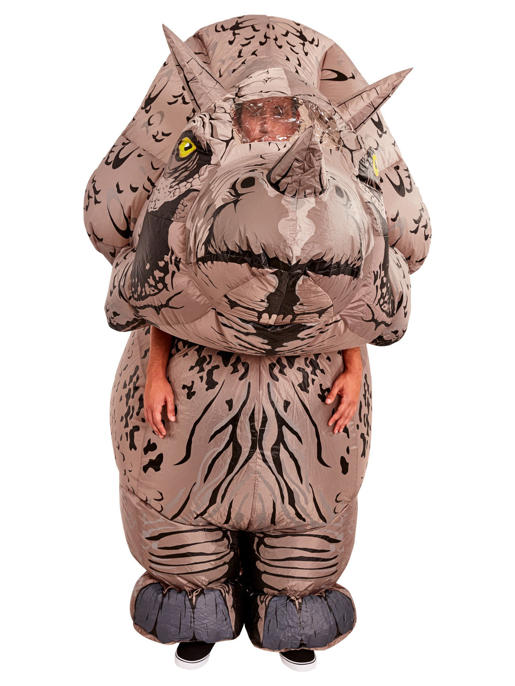 Triceratops Dinosaur Costume Adult Inflatable by HalloweenStore.com