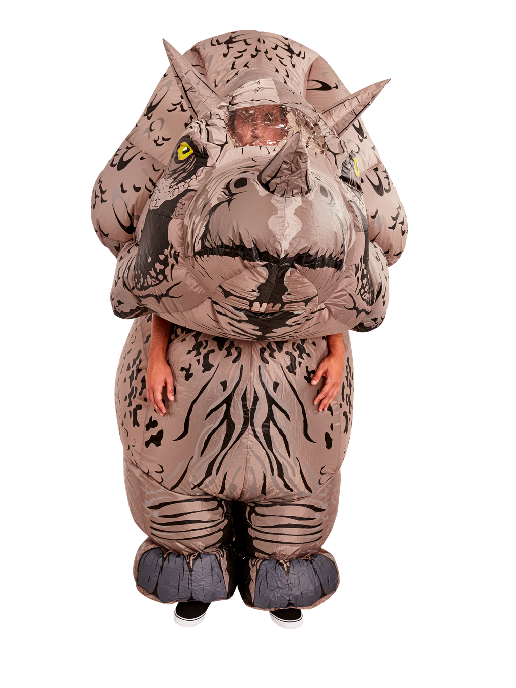Triceratops Dinosaur Costume Adult Inflatable by HalloweenStore.com