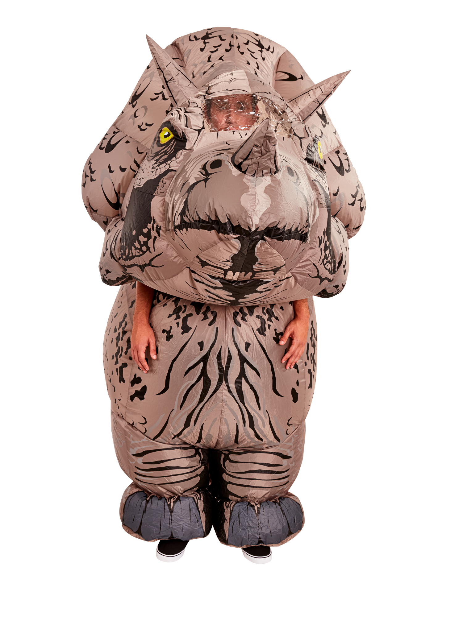 Triceratops Dinosaur Costume Adult Inflatable by HalloweenStore.com