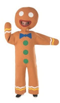 Gingerbread Man Costume Jumpsuit and Headpiece One Size by HalloweenStore.com