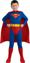 DC Comic Superman Boys Costume With Cape Large by HalloweenStore.com
