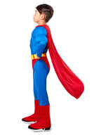 Deluxe Superman Muscle Chest Costume With Cape Child by HalloweenStore.com