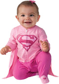 DC Comics Pink Baby Girl Supergirl Superhero Costume Romper by HalloweenStore.com