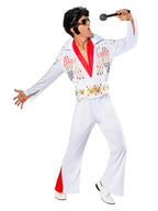 Aloha Deluxe Elvis White Jumpsuit Adult X-Large by HalloweenStore.com