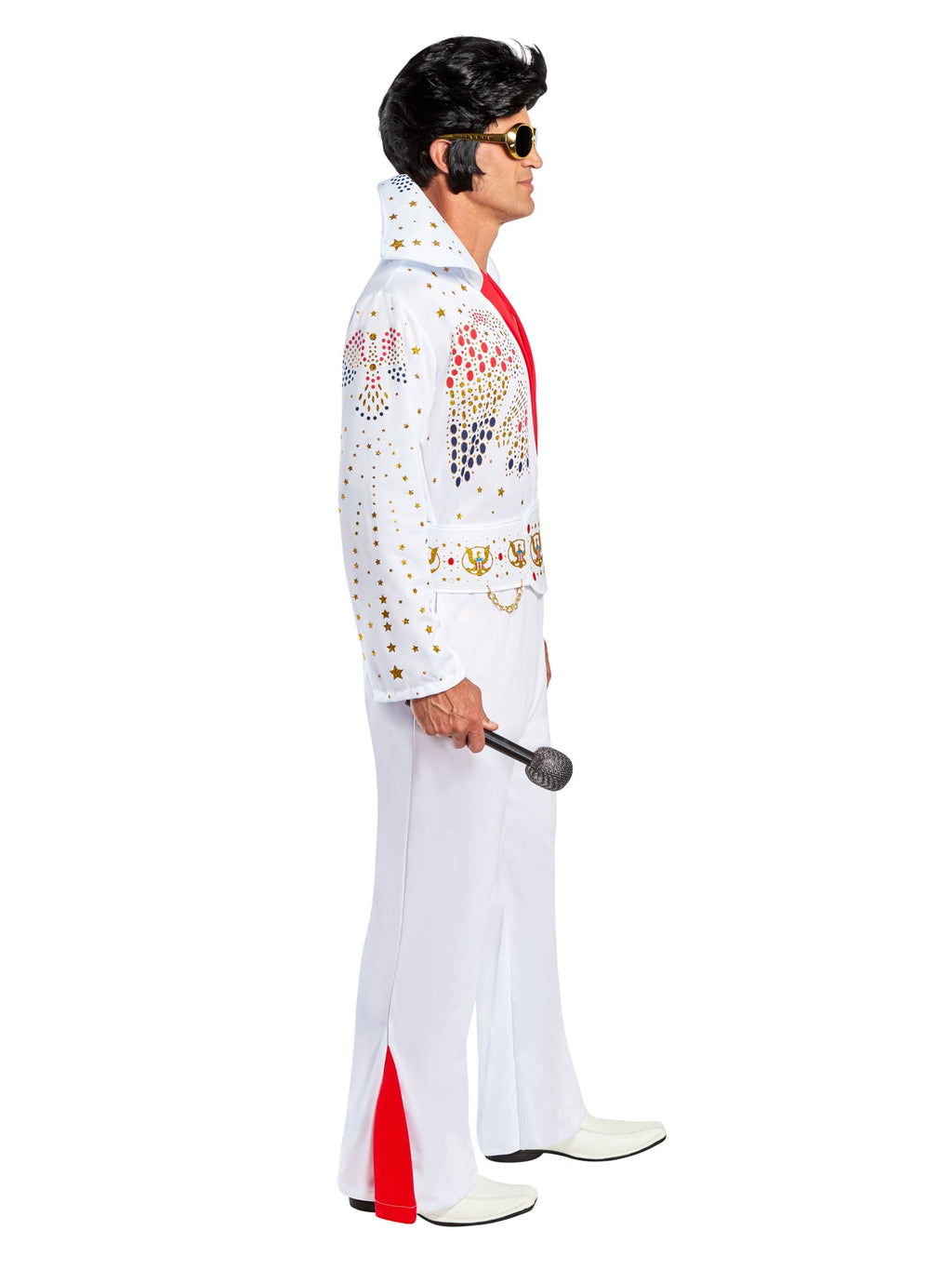 Aloha Deluxe Elvis White Jumpsuit Adult X-Large by HalloweenStore.com