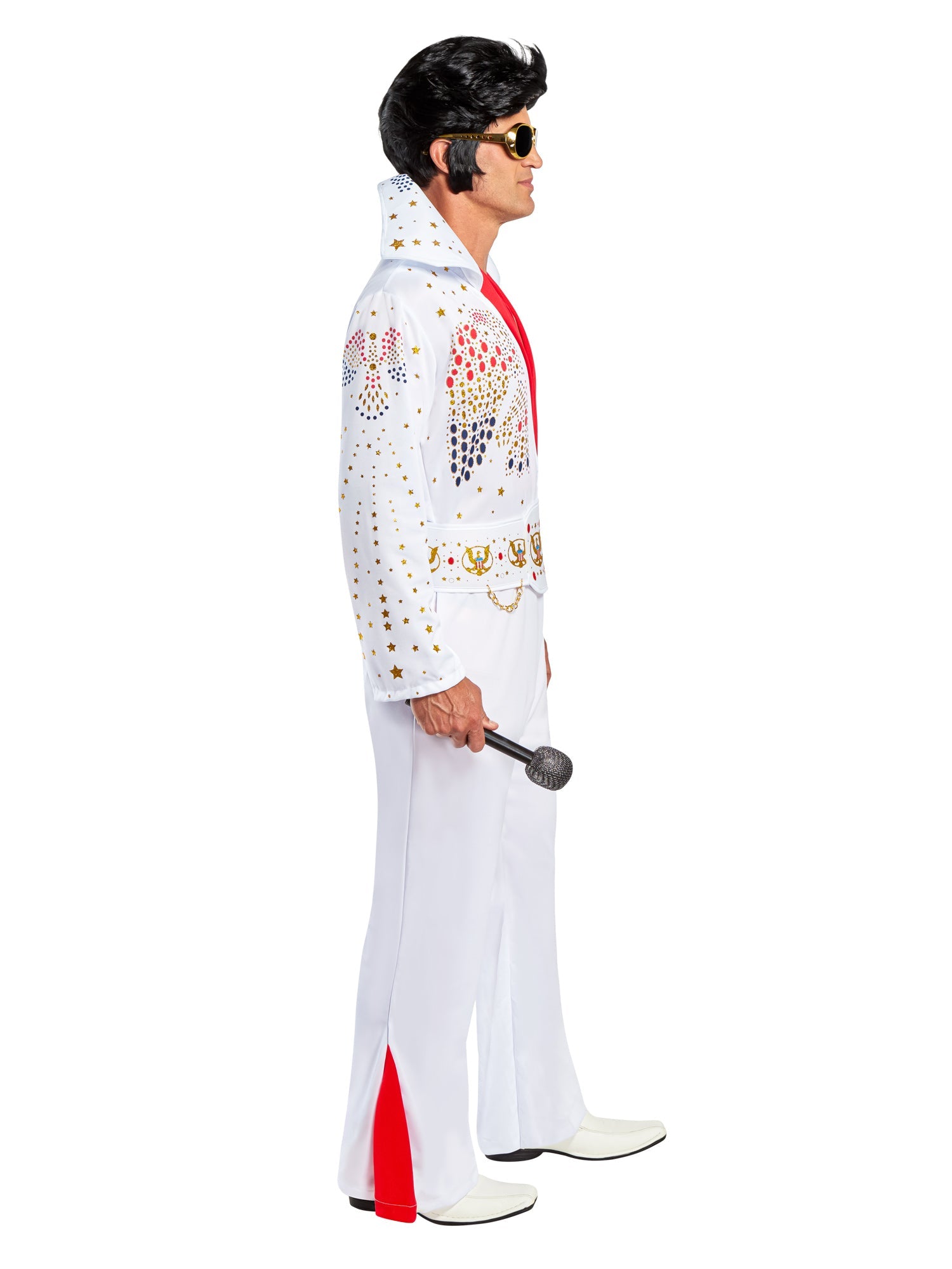 Aloha Deluxe Elvis White Jumpsuit Adult X-Large by HalloweenStore.com