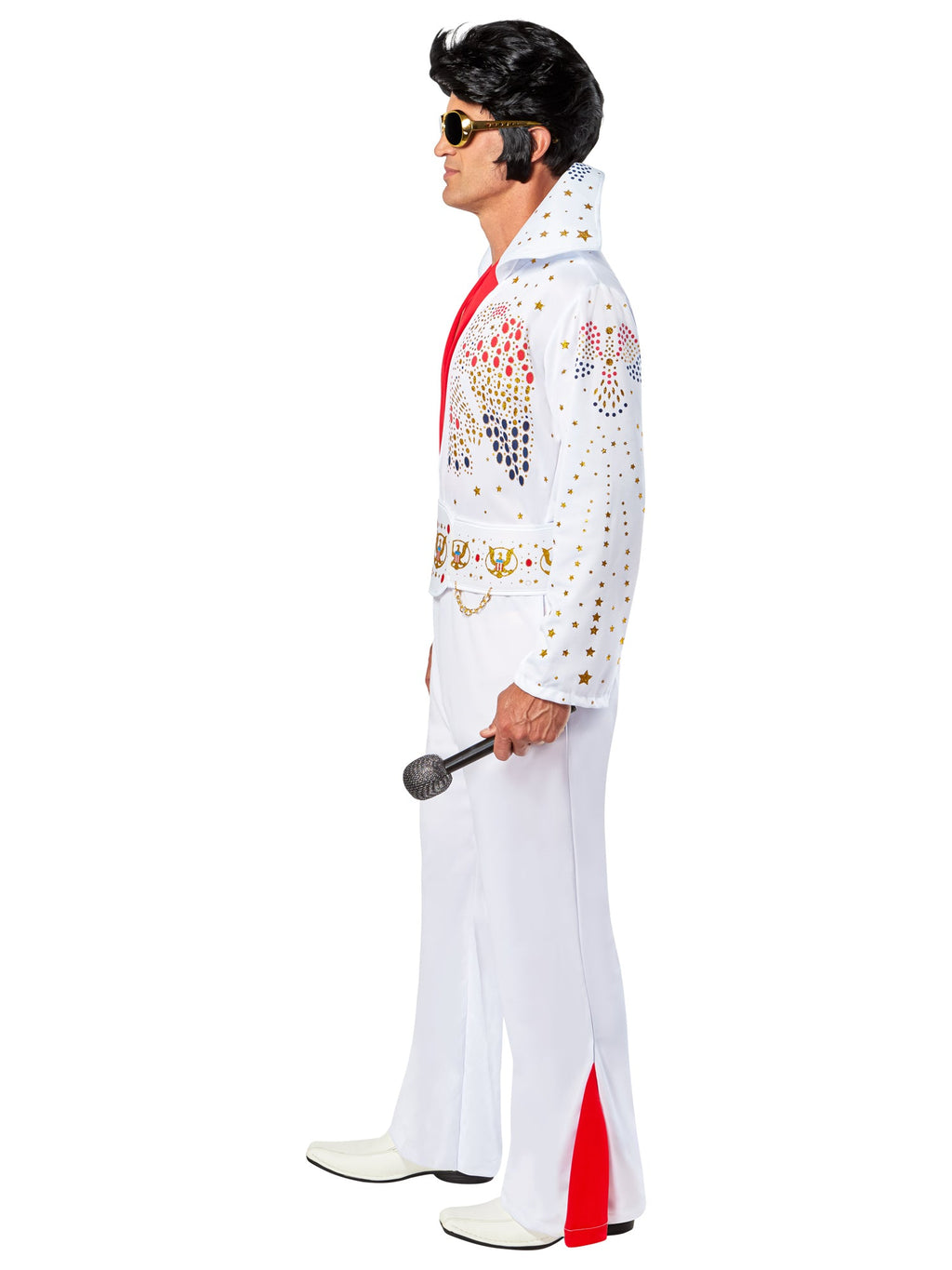Aloha Deluxe Elvis White Jumpsuit Adult X-Large by HalloweenStore.com