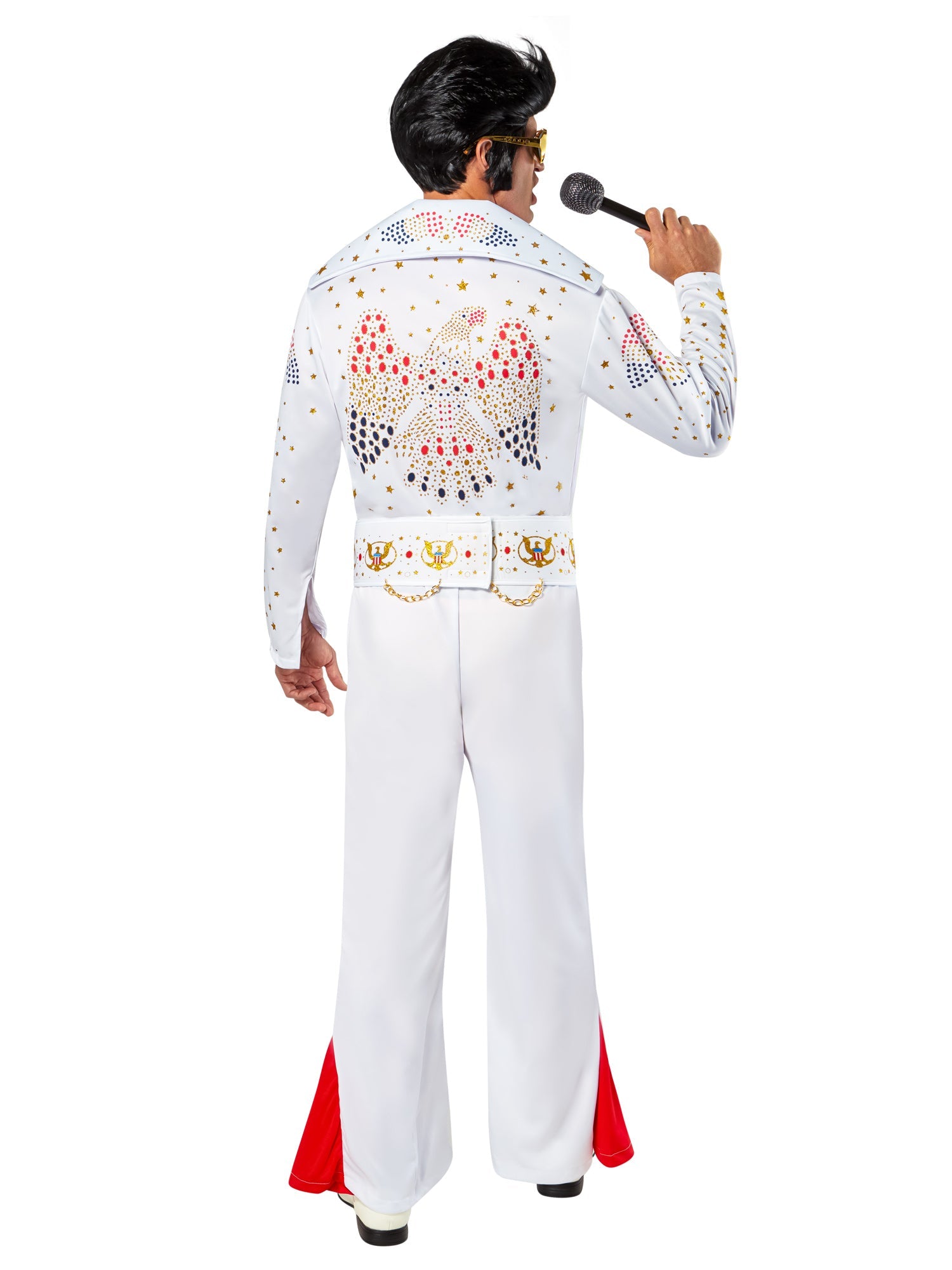 Aloha Deluxe Elvis White Jumpsuit Adult X-Large by HalloweenStore.com