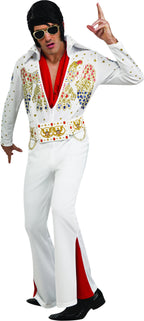 Aloha Deluxe Elvis White Jumpsuit Adult X-Large by HalloweenStore.com