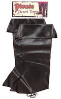 Black Pirate Bootie Boot Top Covers Adults by HalloweenStore.com