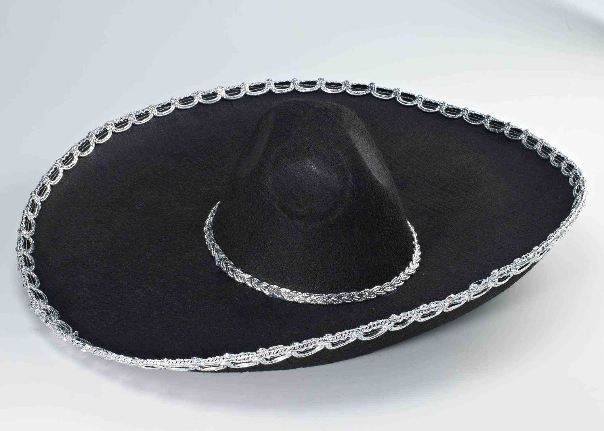 Black Sombrero With Oversized Brim Adults Hat by HalloweenStore.com