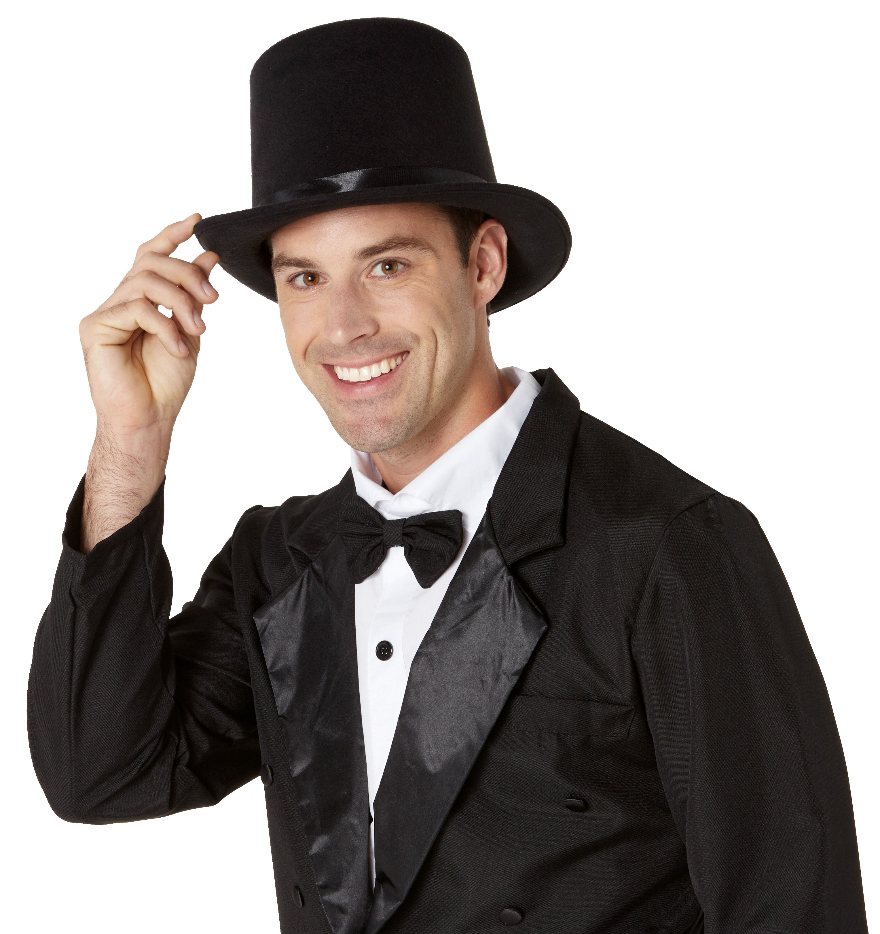 Super Deluxe Felt Black Top Hat Adult by HalloweenStore.com