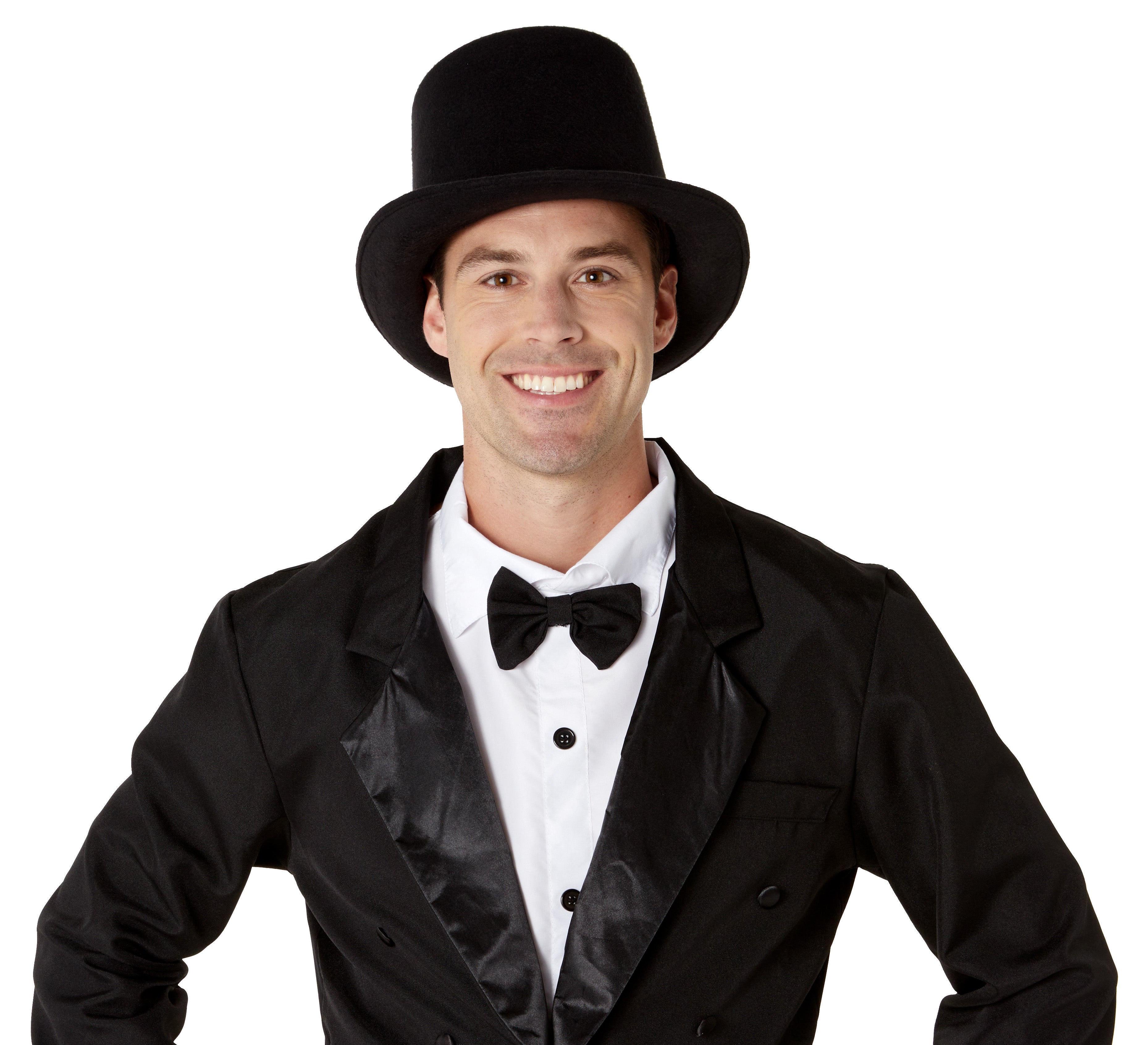 Super Deluxe Felt Black Top Hat Adult by HalloweenStore.com